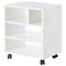 Basicwise Wooden Office Storage Printer Stand with Wheels, White QI003730.WT - alternate 3